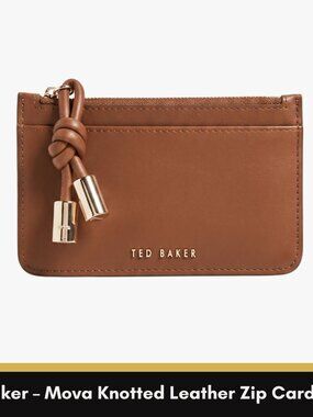 Ted Baker - Mova Knotted Leather Zip Card Holder